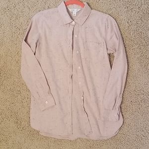 Tan Button Down Tunic Shirt